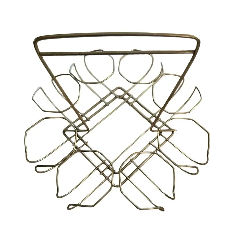 Jeannette Glass Atomic 10 Piece MCM Vintage Bar Set Glasses Ice Bucket Carrier